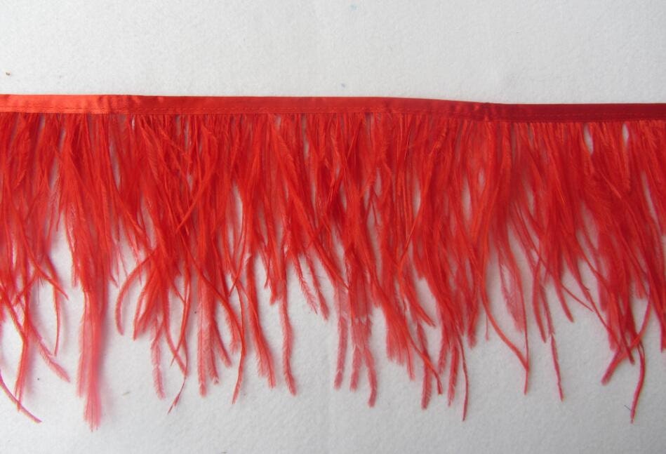 10Yards Roten Straußenfedern Trimmen Fringe 10Yards Roten Straußenfedern Trimmen Fringe von feathesforsale