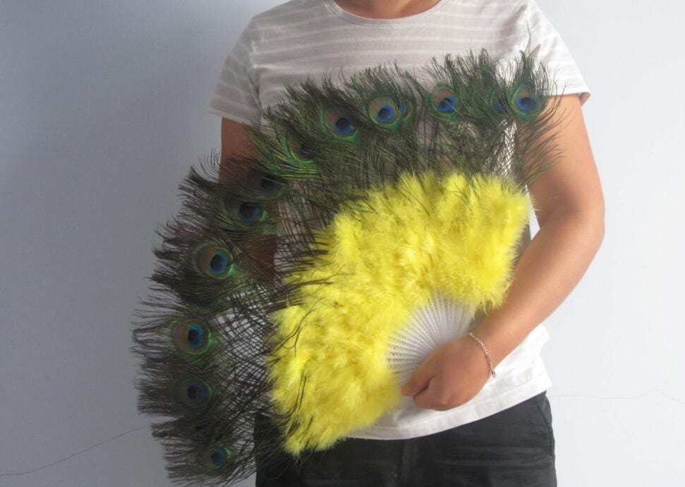 14 24 Zoll Pfau Gelb Großer Federfächer Burlesque Dance Brautstrauß 14 24 Zoll Pfau Gelb Großer Federfächer Burlesque Dance Brautstrauß von feathesforsale