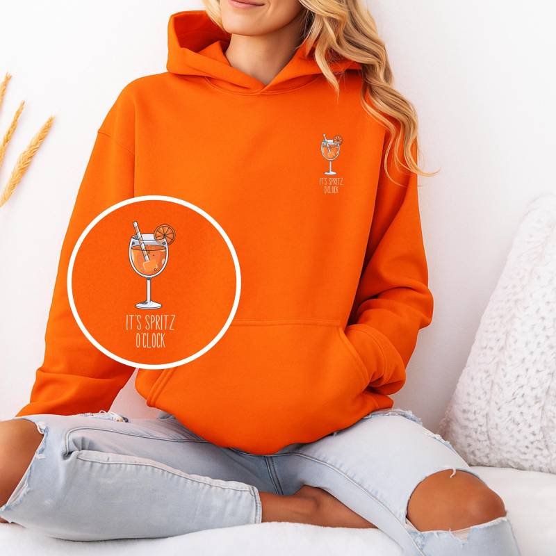 Aperol Spritz Hoodie, It's O'clock, Pullover, Shirt, Statement Tshirt, Unisex, Lustiges T-Shirt von federgoldShop