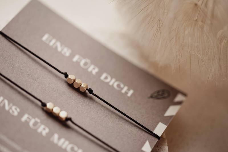 Glücksarmband Für Dich & Deine Lieblingsperson Edelstein Armband Affirmation Hämatit Mut Optimismus Geschenk Muttertag Beste Freundin von federleichtOnline