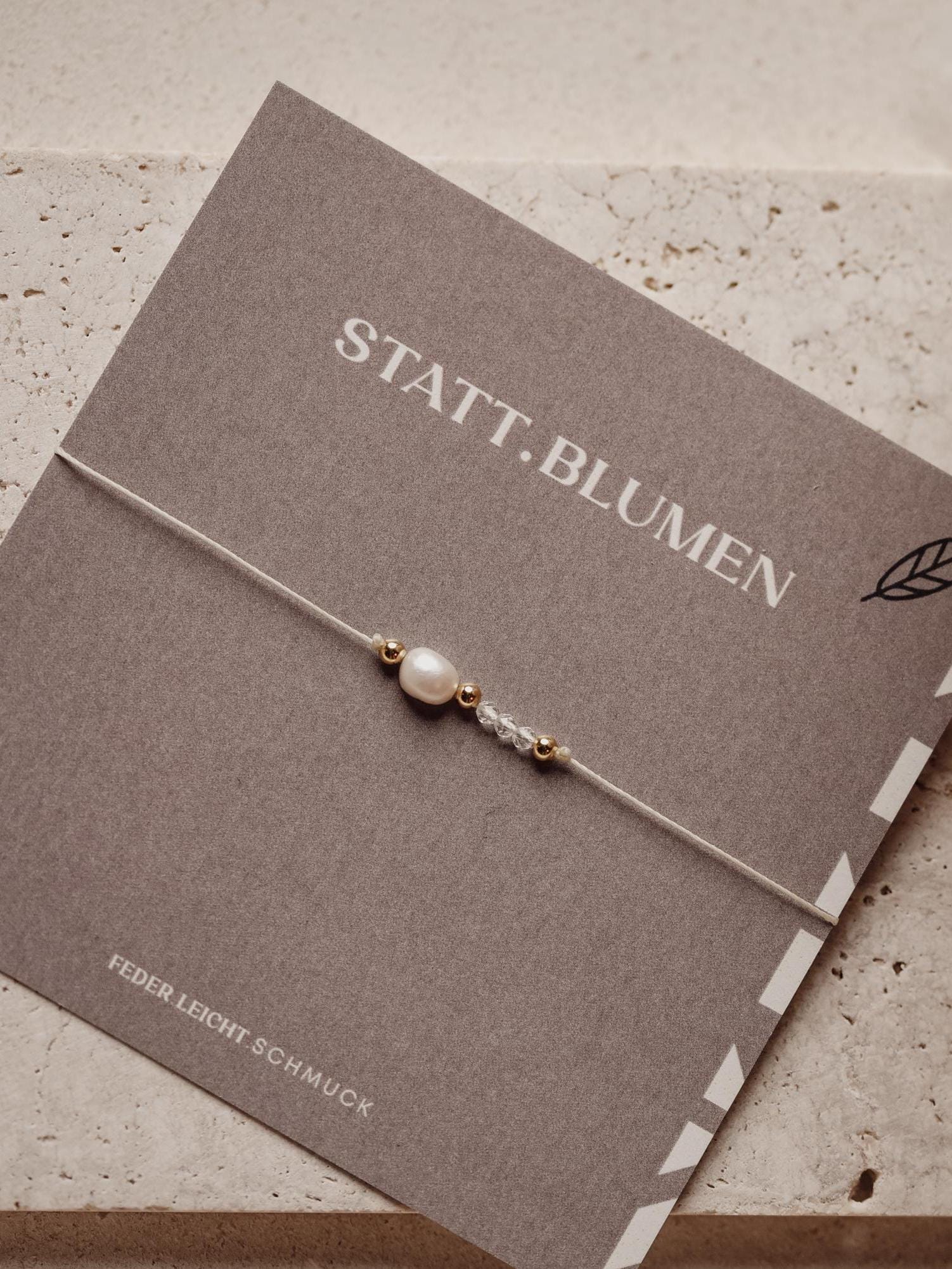 statt Blumen Zartes Edelstein Armband Mitverpackung Selbstliebe Affirmation Bergkristall Meditation Mutmacher Optimismus Geschenk Muttertag von federleichtOnline