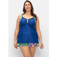 Große Größen: Tankini-Oberteil in leichter A-Linie, mit Kontrastdetails, royalblau, Gr.40B-56F von feel good