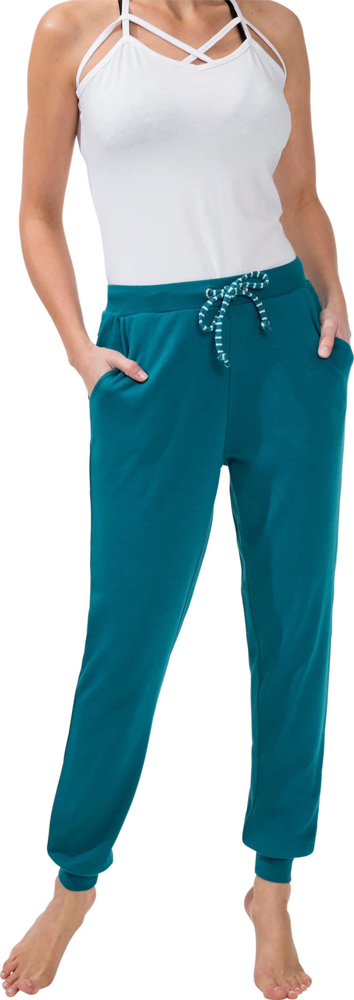 Sieh an! Damen Hose petrol von feel good