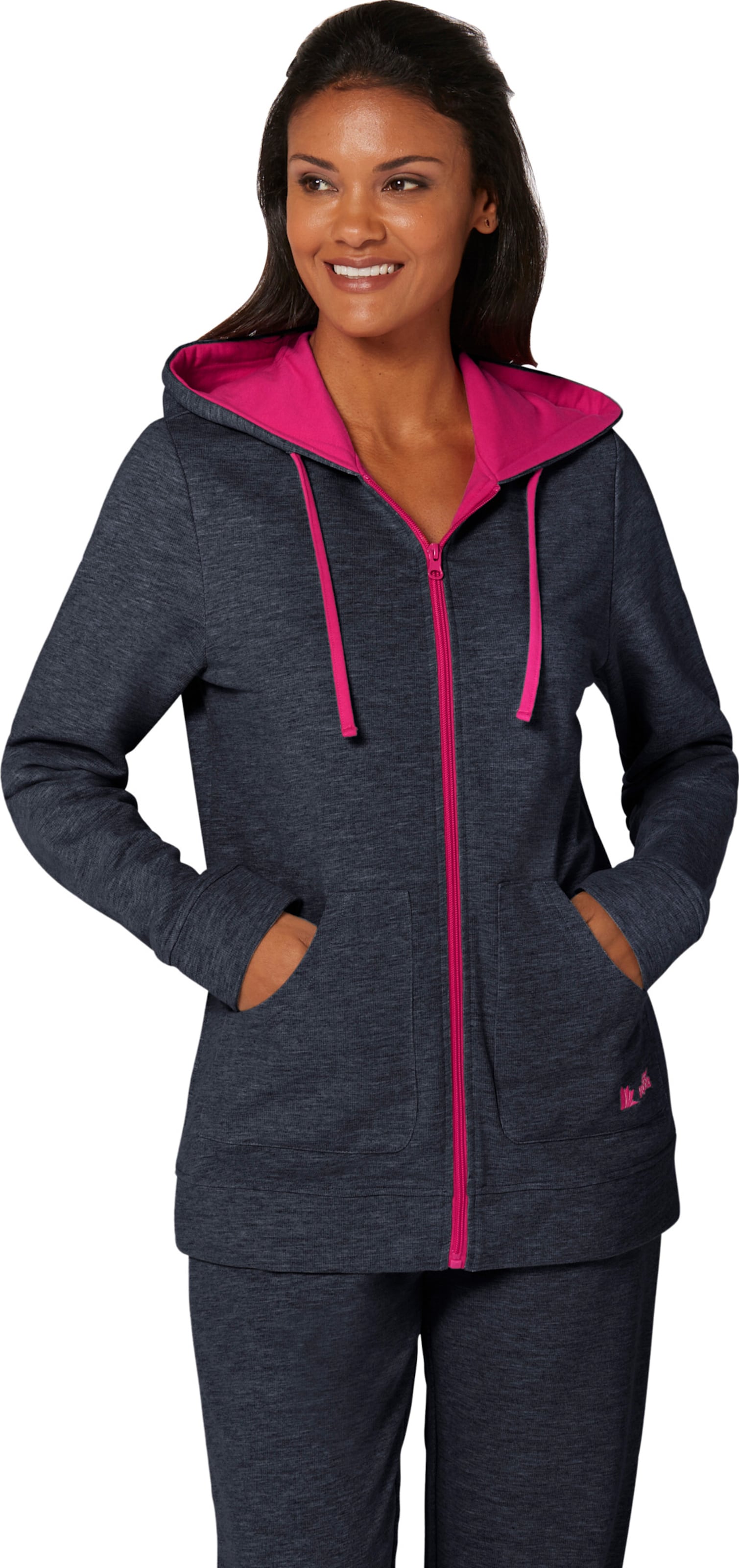 Sieh an! Damen Jacke marine-pink von feel good