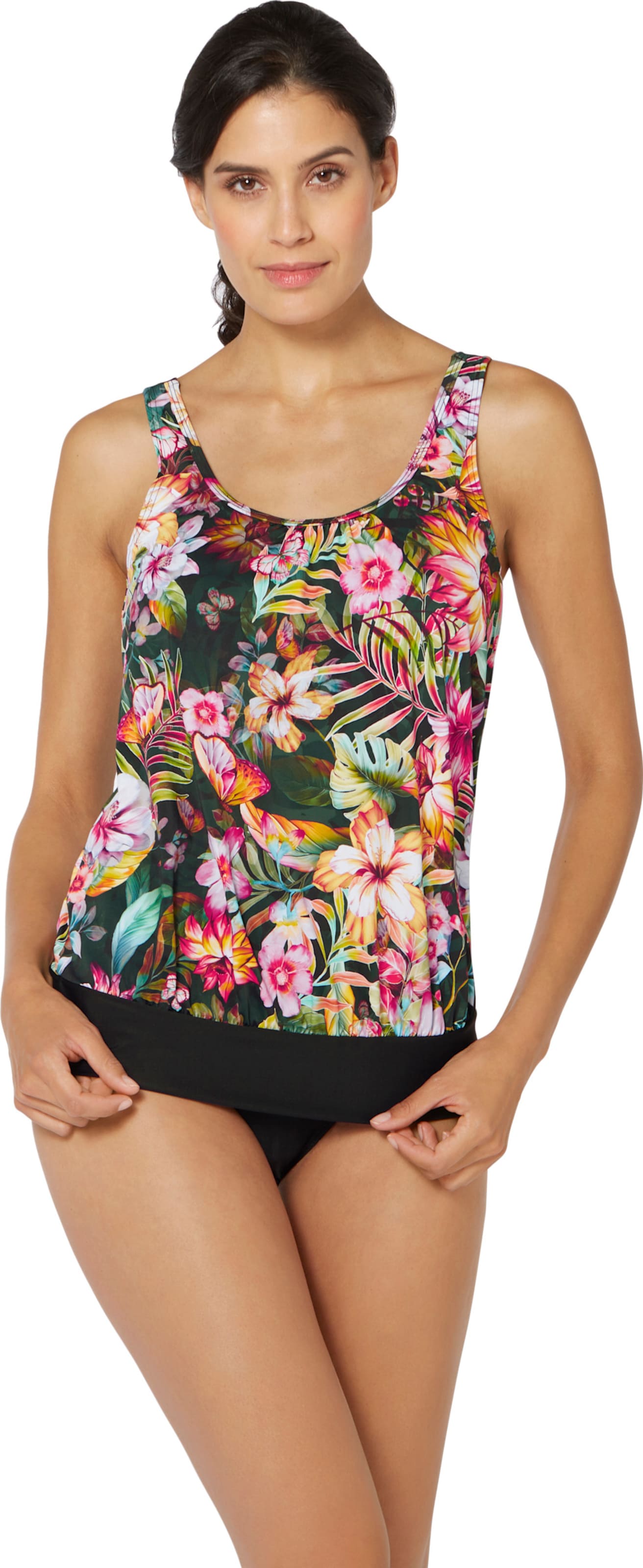 Sieh an! Damen Oversized-Tankini-Top bunt-bedruckt von feel good