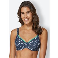 Witt Weiden Damen Bikini-Oberteil dunkelblau-getupft von feel good