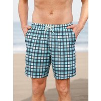 Witt Herren Badeshorts, marine-zitrone-kariert von feel good