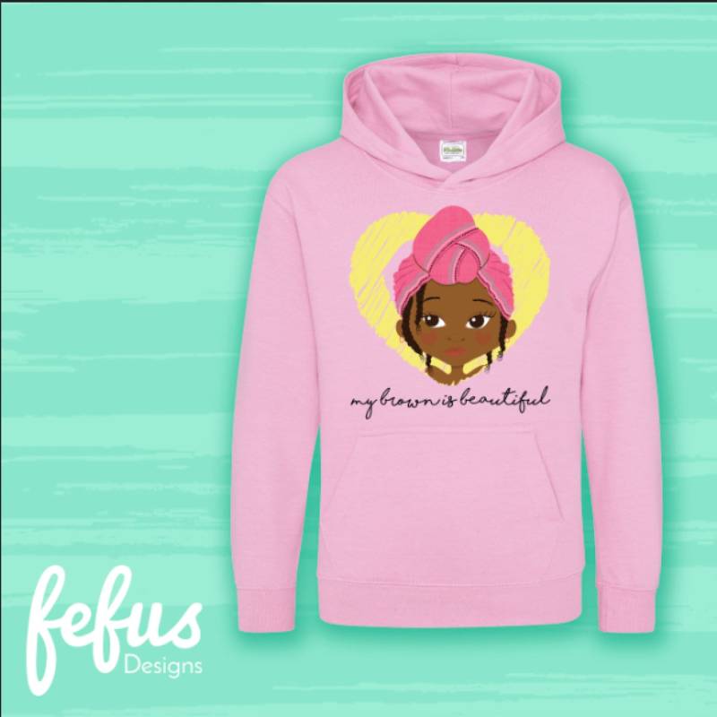Be You Hoodie | Natürliches Haar Mädchen Hoodie Afro Haarkunst Curly Girls Süße Black Girl Magic Empowering Chr von fefusdesigns