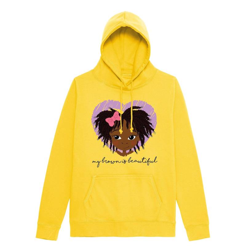 Schwarzer Mädchen Kapuzenpullover, Mein Braun Ist Schön | Geschenke Für Teenager Und Tween Girls Afro Twist Kunst Geschenk Repräsentationsfragen von fefusdesigns