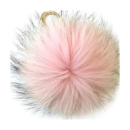 Damen Pom Pom Bommel Anhänger Taschenanhänger Schlüsselanhänger für Handtaschen, Rückspiegel im Auto (Rosa) von feifanshop