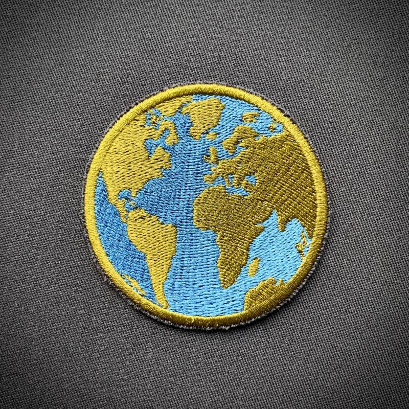 Aufnäher ~ Planet Erde Patch Gestickt Bio Applikation Zeichen Logo Stickerei von feinSTOFF