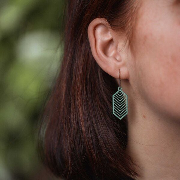 feinformart Ohrringe / Ohrhänger aus Holz - Geometric von feinformart