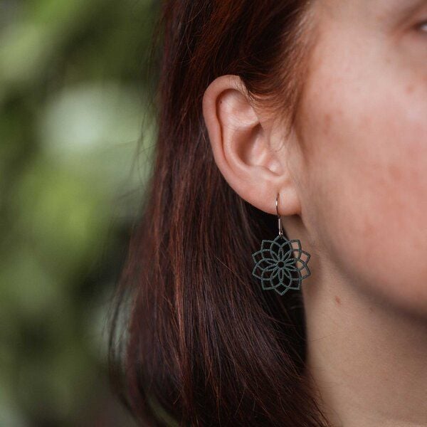 feinformart Ohrringe / Ohrhänger aus Holz - Mandala von feinformart