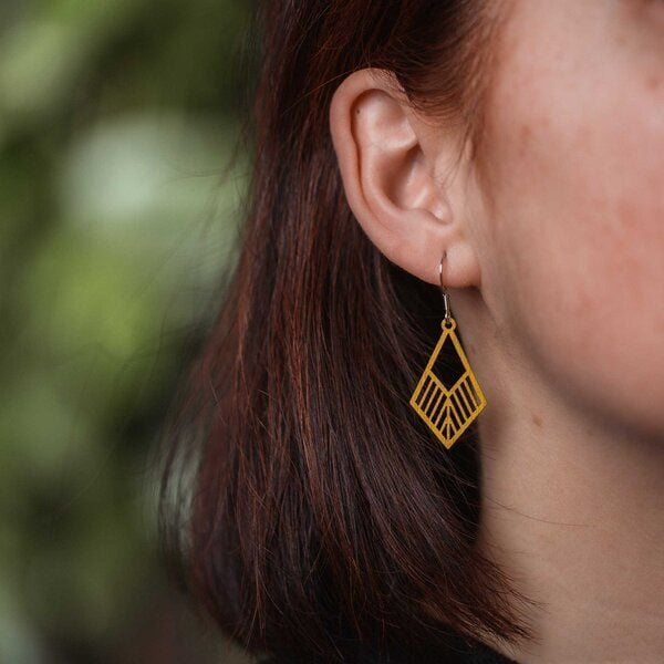 feinformart Ohrringe / Ohrhänger aus Holz - Tribe von feinformart