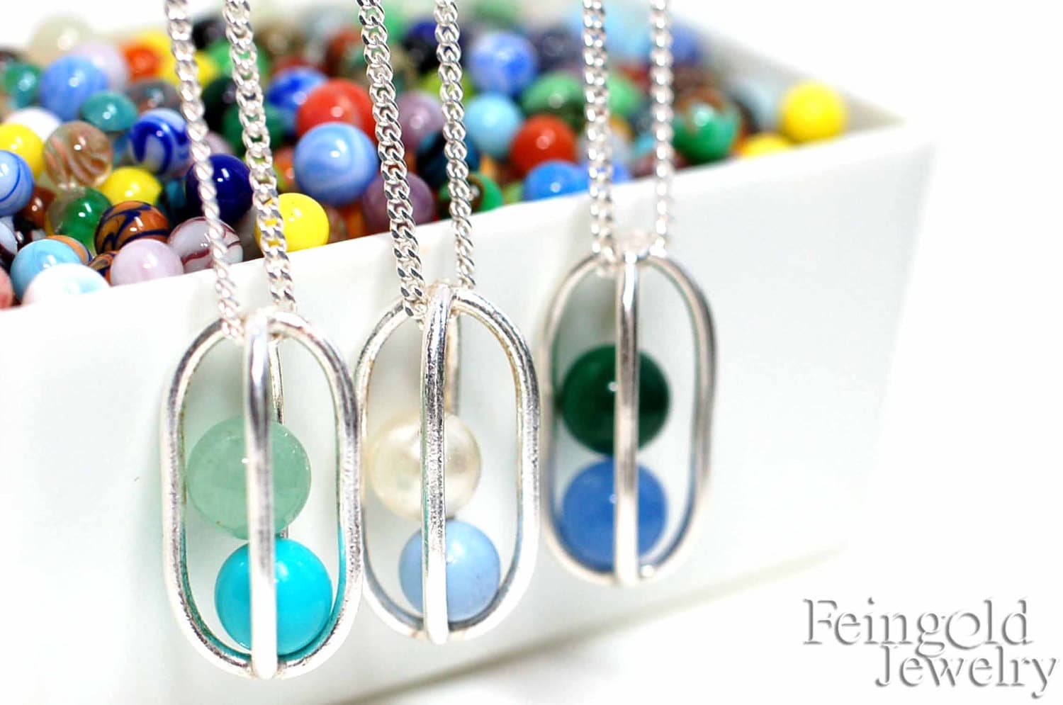 Gravity Collection Two - Custom Sterling Silber Halskette Mit Zwei Schwebenden Edelsteinen Versandkostenfrei Gravity Collection Two - Custom Sterling Silber Halskette Mit Zwei Schwebenden Edelsteinen Versandkostenfrei von feingoldjewelry