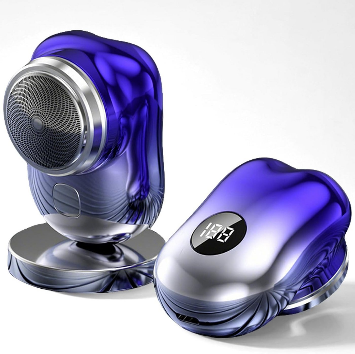 feinlux Elektrorasierer Mini Rasierer, USB mini Shave Tragbarer mit Display, Aufsätze: 1, SmartClick-Präzisionstrimmer, Nass- und Trockenrasierer, Elektrischer Rasierer Herren, Geeignet für Büro, unterwegs und mehr von feinlux