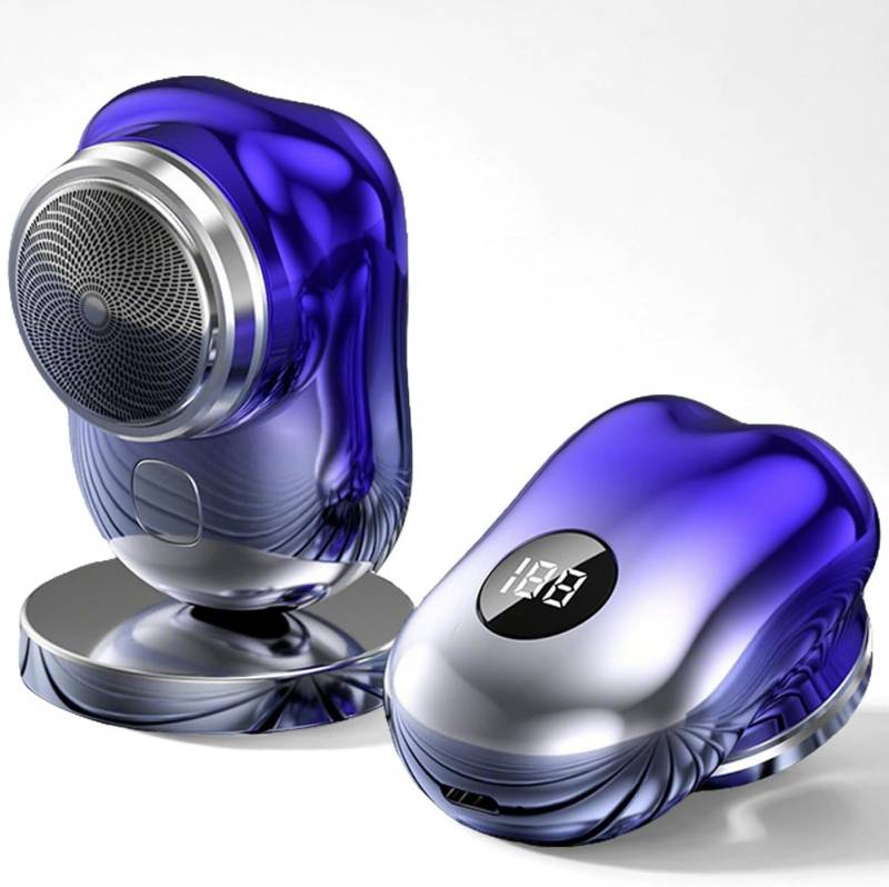 feinlux Elektrorasierer Mini Rasierer, USB mini Shave Tragbarer mit Display, Aufsätze: 1, SmartClick-Präzisionstrimmer, Nass- und Trockenrasierer, Elektrischer Rasierer Herren, Geeignet für Büro, unterwegs und mehr von feinlux