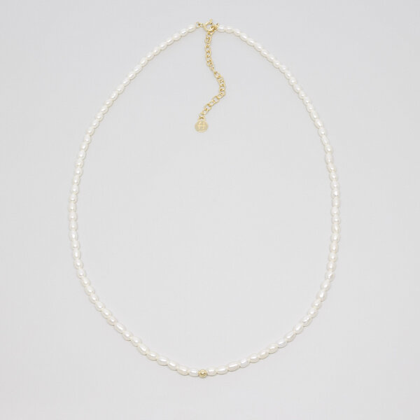 fejn jewelry Kette 'pearl' mit Süsswasserperlen Silber/vergoldet von fejn jewelry