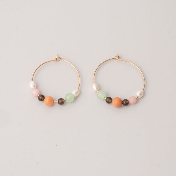fejn jewelry Ohrringe 'autumn pearl' mit Süsswasserperlen und Halbedelsteinen von fejn jewelry