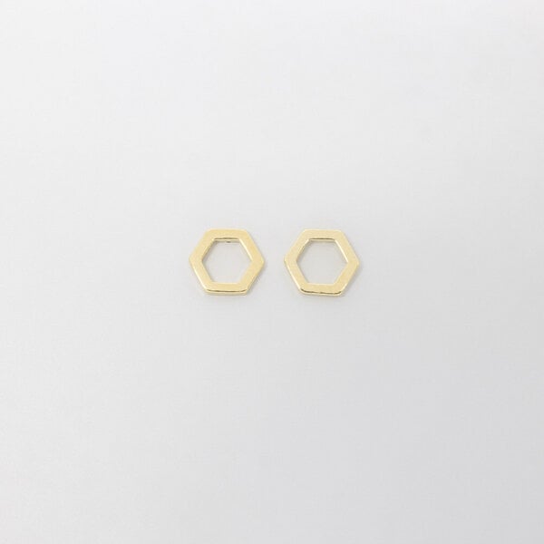 fejn jewelry Ohrstecker 'open hexagon' von fejn jewelry