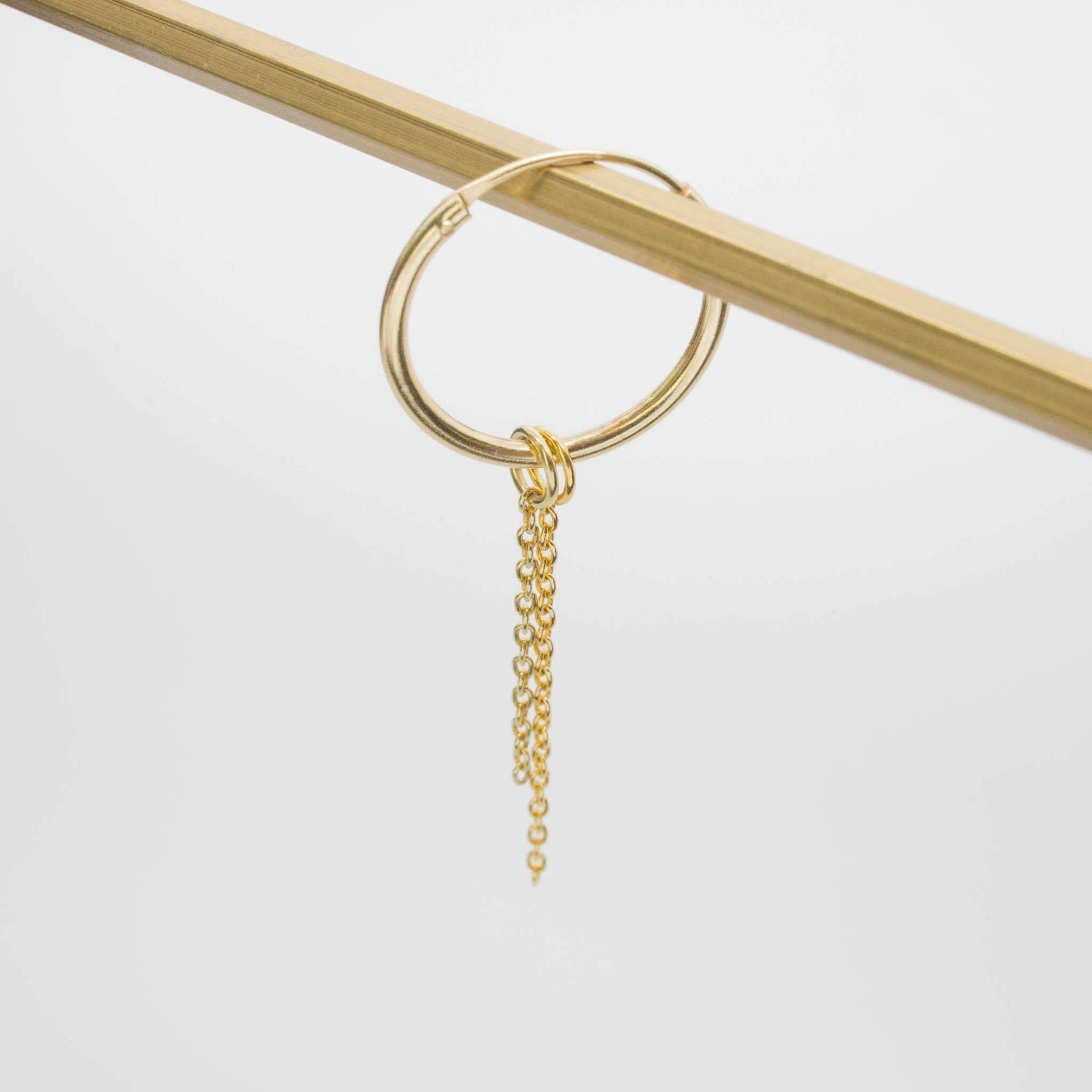 Kettenanhänger Für Creolen, Recyceltes Sterling Silber 24K Vergoldet Kettenanhänger Für Creolen, Recyceltes Sterling Silber 24K Vergoldet von fejnjewelry