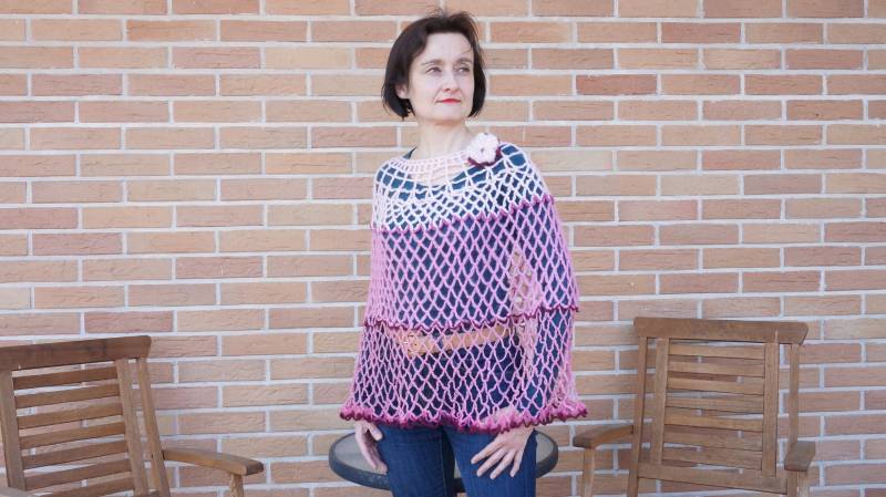 Rosa Ombre Mohair Strick Sommer Poncho Schal Wickeln Häkeln Stricken Netz Fischnetz Ooak Handgemacht Wolle Durchbrochene Baby Zuckerwatte Rosa Ombre Mohair Strick Sommer Poncho Schal Wickeln Häkeln Stricken Netz Fischnetz Ooak Handgemacht Wolle Durchbrochene Baby Zuckerwatte von feltinga