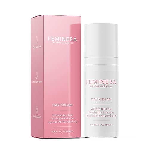 Feminera Feuchtigkeitscreme Hyaluron Tagescreme - Anti Aging Creme für trockene Haut, Ideal ab 40-60 Jahre - Speziell für Damen, Intensive Pflege & Regeneration 50ml von feminera