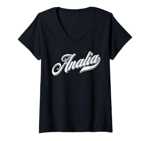 Damen Lustige Geschenkidee für Damen und Mädchen T-Shirt mit V-Ausschnitt Damen Lustige Geschenkidee für Damen und Mädchen T-Shirt mit V-Ausschnitt von femme Idée cadeau drôle humour prénom Analia