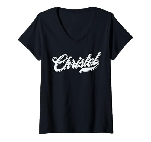Damen Lustige Geschenkidee für Damen und Mädchen T-Shirt mit V-Ausschnitt Damen Lustige Geschenkidee für Damen und Mädchen T-Shirt mit V-Ausschnitt von femme Idée cadeau drôle humour prénom Christel