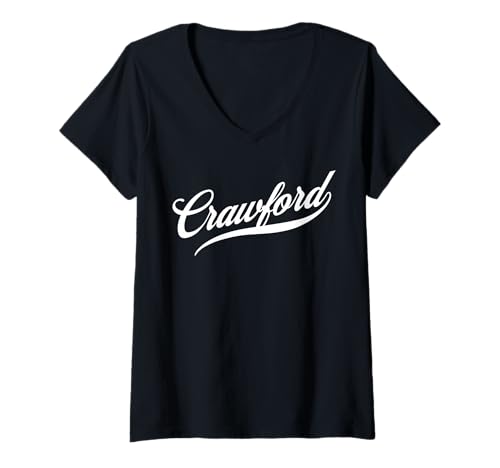 Damen Lustige Geschenkidee für Frauen und Mädchen, für Crawford T-Shirt mit V-Ausschnitt Damen Lustige Geschenkidee für Frauen und Mädchen, für Crawford T-Shirt mit V-Ausschnitt von femme Idée cadeau drôle humour prénom Crawford