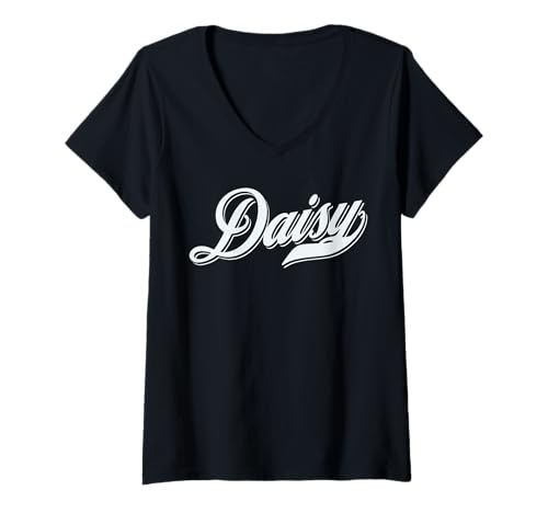 Damen Lustige Geschenkidee für Damen und Mädchen T-Shirt mit V-Ausschnitt von femme Idée cadeau drôle humour prénom Daisy