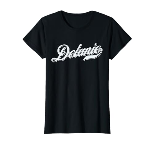 Lustige Geschenkidee für Damen und Mädchen T-Shirt von femme Idée cadeau drôle humour prénom Delanie