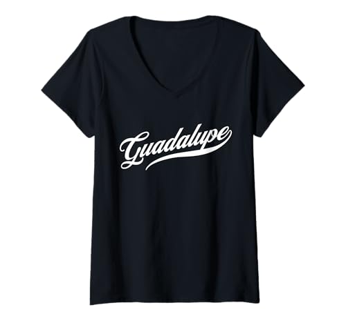 Damen Guadalupe Lustige Geschenkidee für Damen und Mädchen T-Shirt mit V-Ausschnitt von femme Idée cadeau drôle humour prénom Guadalupe