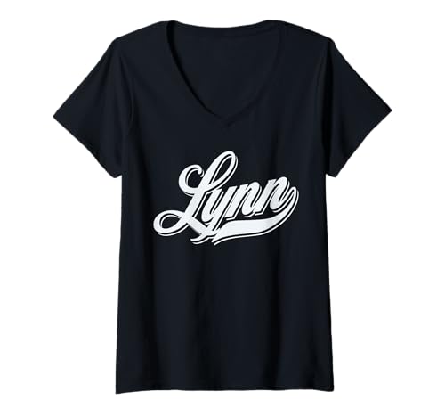 Damen Frau Mädchen Geschenkidee lustig Humor Vorname für Lynn T-Shirt mit V-Ausschnitt Damen Frau Mädchen Geschenkidee lustig Humor Vorname für Lynn T-Shirt mit V-Ausschnitt von femme Idée cadeau drôle humour prénom Lynn