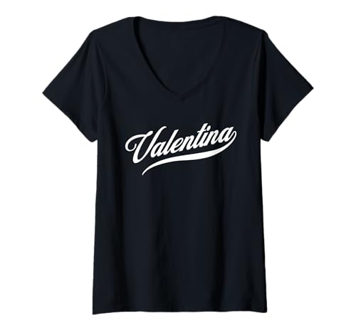 Damen Lustige Geschenkidee für Damen und Mädchen T-Shirt mit V-Ausschnitt Damen Lustige Geschenkidee für Damen und Mädchen T-Shirt mit V-Ausschnitt von femme Idée cadeau drôle humour prénom Valentina