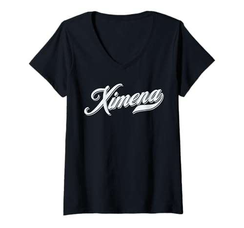 Damen Frau Mädchen Geschenkidee lustig Humor Vorname für Ximena T-Shirt mit V-Ausschnitt Damen Frau Mädchen Geschenkidee lustig Humor Vorname für Ximena T-Shirt mit V-Ausschnitt von femme Idée cadeau drôle humour prénom Ximena