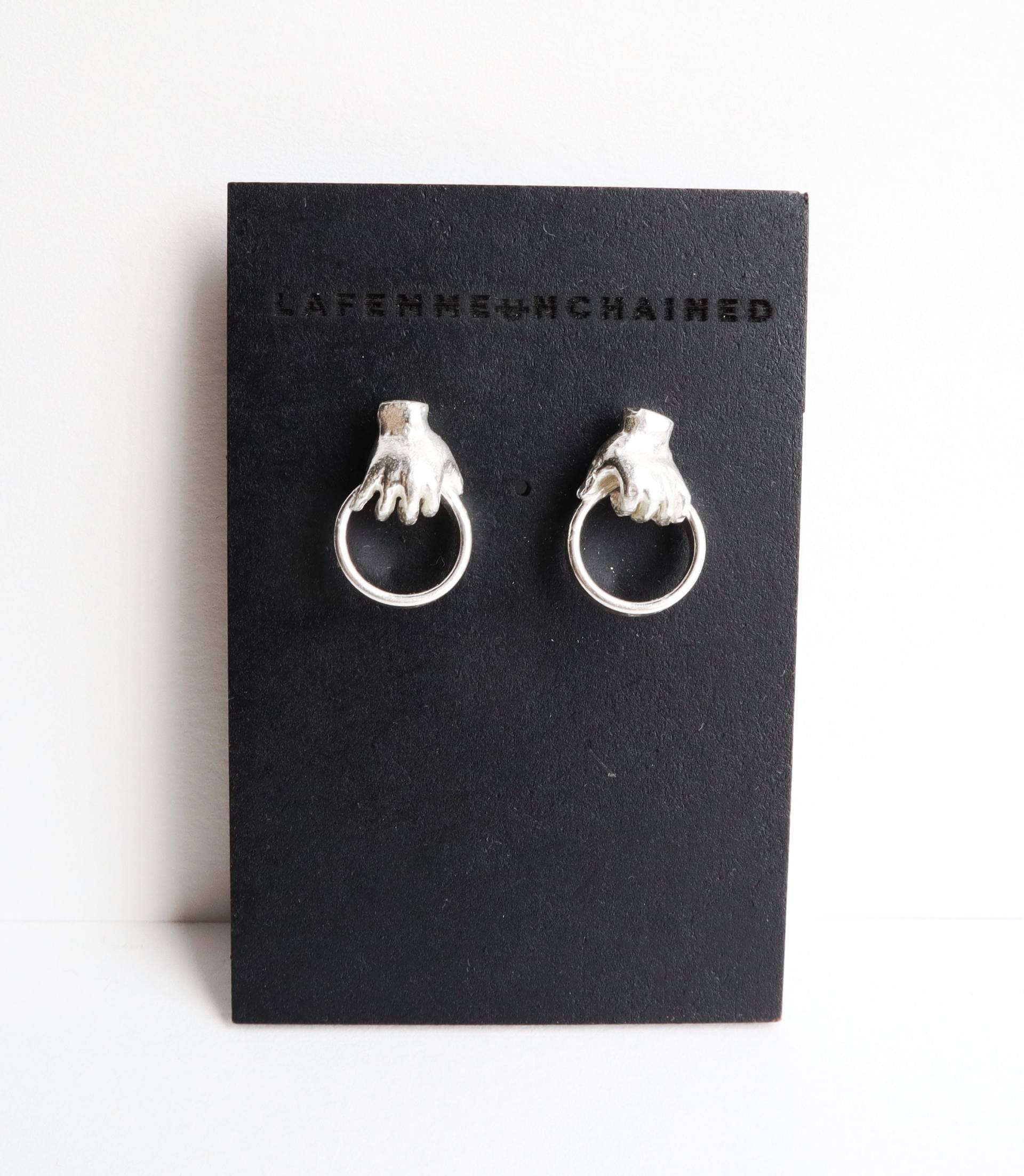 Aretes De Plata 925 Tallados A Mano von femmeunchainedandco