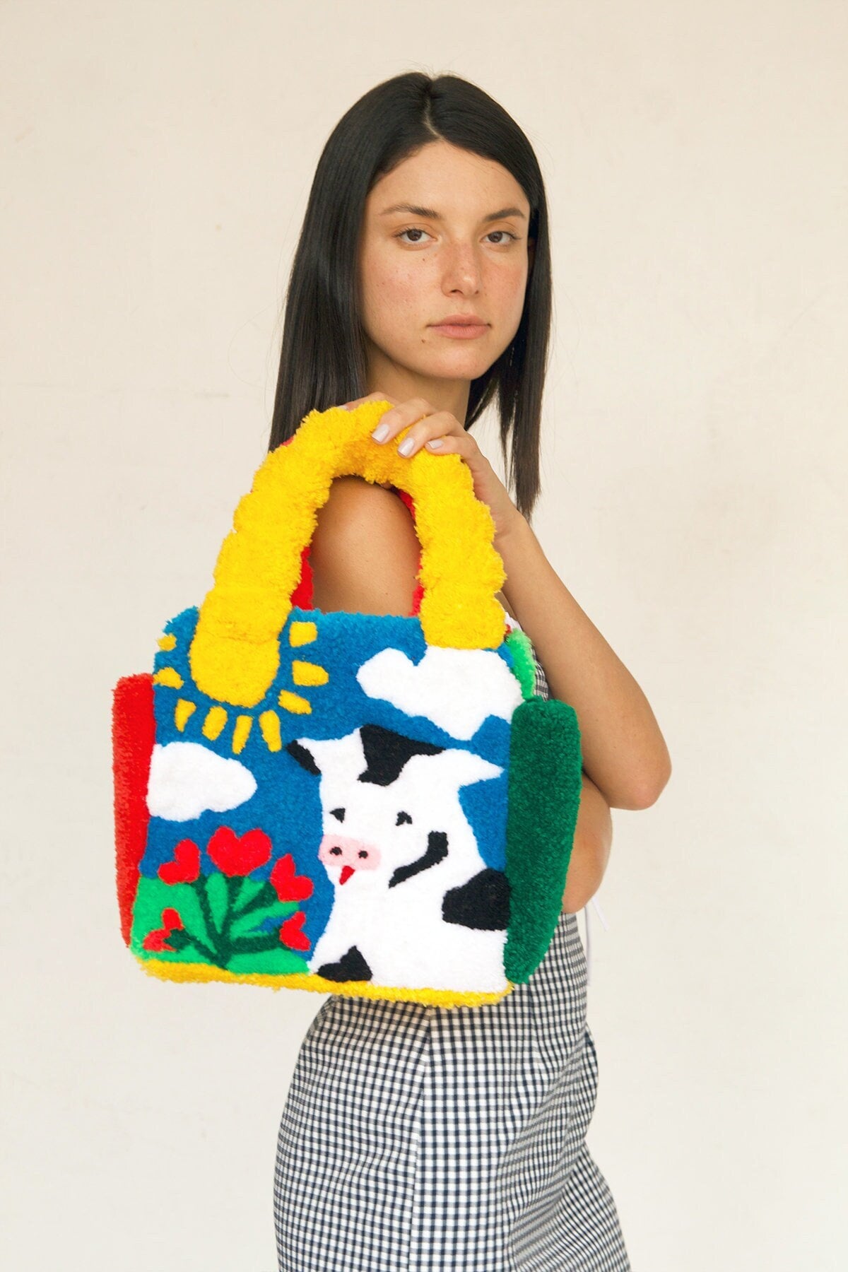 Bolso Doble Cara Mechudo - Pieza Única Büffeltasche von femmeunchainedandco