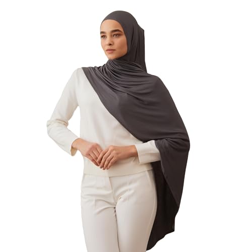 Instant Premium Jersey Hijab | Bequemer Hijab mit Vorgefertigten Sitz unter dem Kinn – Weich und Stretchig von femple