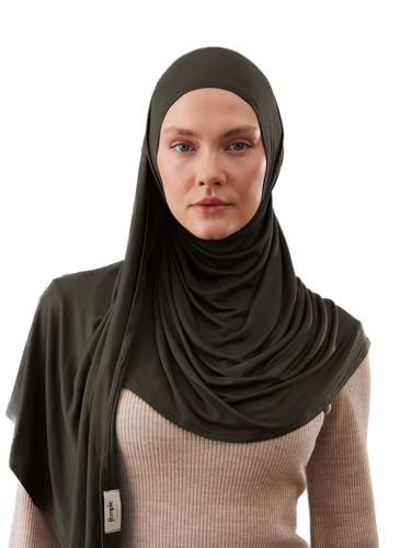 Instant Premium Jersey Hijab | Bequemer Hijab mit Vorgefertigten Sitz unter dem Kinn – Weich und Stretchig von femple