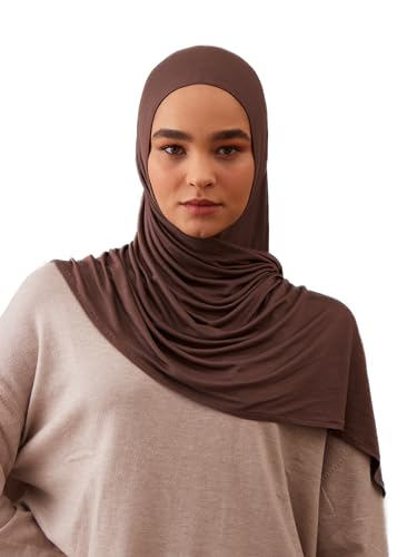 Instant Premium Jersey Hijab | Bequemer Hijab mit Vorgefertigten Sitz unter dem Kinn – Weich und Stretchig von femple