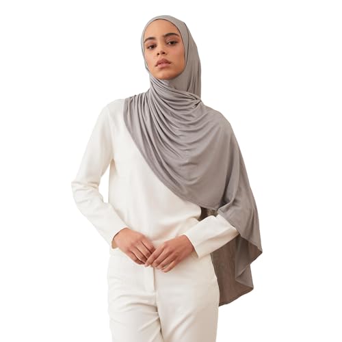 Instant Premium Jersey Hijab | Bequemer Hijab mit Vorgefertigten Sitz unter dem Kinn – Weich und Stretchig von femple
