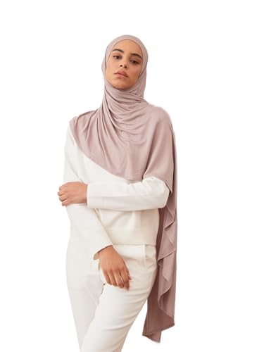 Instant Premium Jersey Hijab | Bequemer Hijab mit Vorgefertigten Sitz unter dem Kinn – Weich und Stretchig von femple