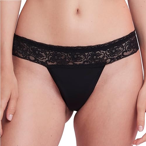 femtis Periodenunterschwäsche String Tanga Damen Menstruationsunterwäsche Thong mit Spitze Perioden Unterwäsche für leichte Blutung von femtis