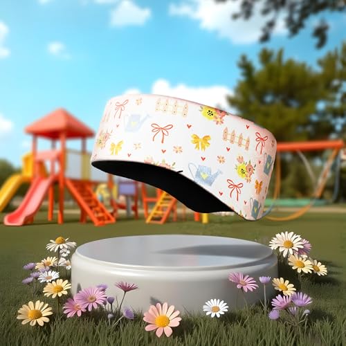 Fleece Kinder Stirnband, 6 Monate - 2 Jahre KINDER, Warm für eisige Temperaturen mit Ohrenschützer für Spielplatz und Freizeit (Rosa_Garten) von fenchi's AUSTRIA