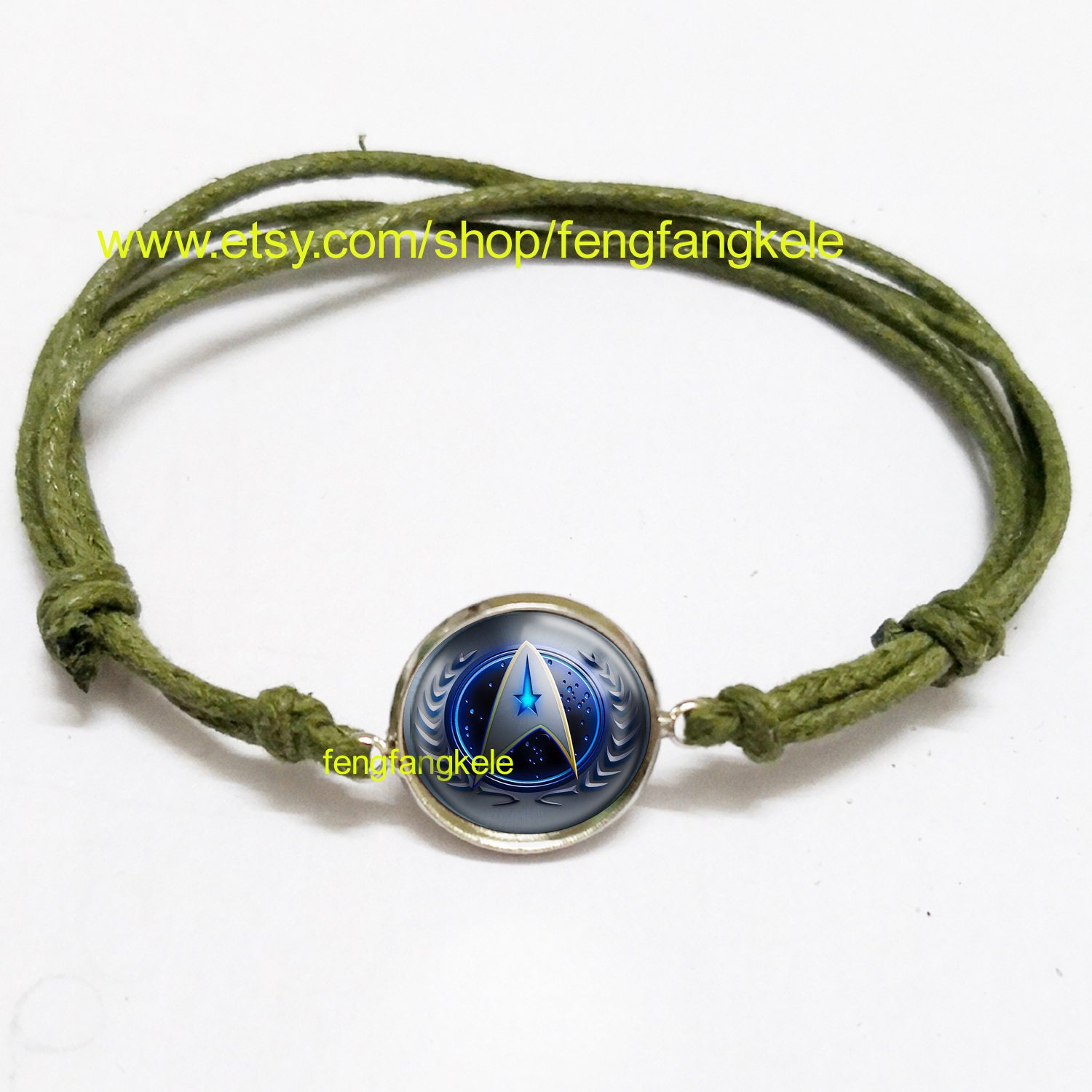 Navy Mark Armband Blue Star Schmuck Wachs Seil Einstellbare Größe Benutzerdefinierte Bild Urlaub Party Weihnachten Unisex Wars Fan Mode Anhänger von fengfangkele