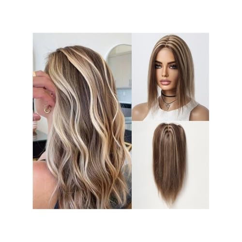 Eine Glatzenperücke für Damen, 12 Zoll Damenperücke 4" x 4,5" Seidenbasis oben glattes Haarteil von fengqingyunyan0304