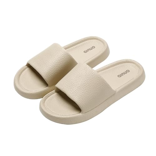fengqingyunyan0304 Slides, Atmungsaktive EVA-Badeschuhe for Zuhause und Badezimmer,für Damen und Herren(Beige,36 EU) von fengqingyunyan0304
