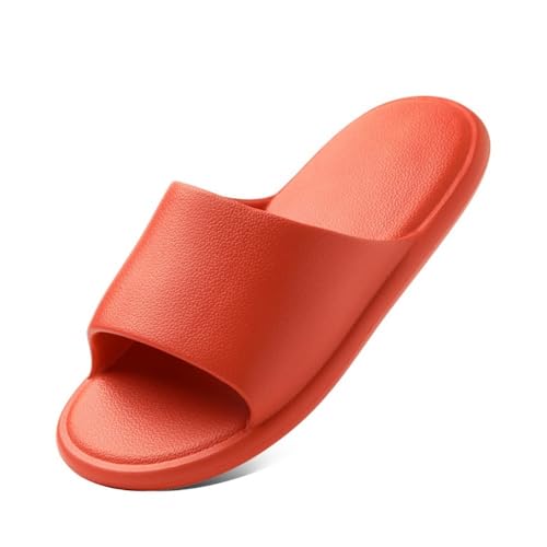 fengqingyunyan0304 Slides, Coole EVA-Badezimmer-Hausschuhe for Damen – weiche Duschsandalen for den Innenbereich,für Damen und Herren(Orange,38 EU) von fengqingyunyan0304