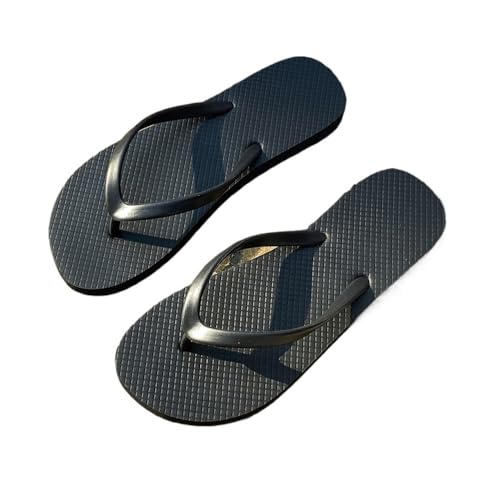 fengqingyunyan0304 Slides, Damen Flip-Flops for Anklippen – Sommer-Strandsandalen mit flacher Sohle,für Damen und Herren(Black,42 EU) von fengqingyunyan0304
